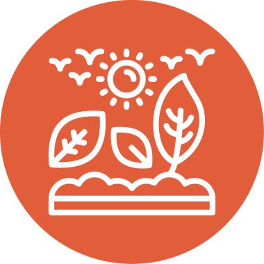 Bitki simgesinin vektör illüstrasyonu