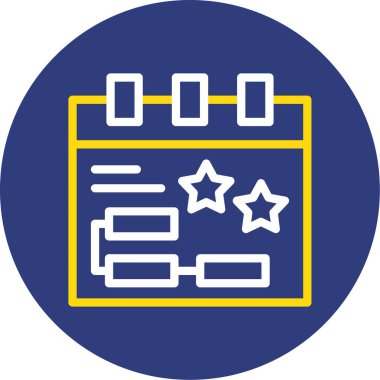 Takvim simgesi vektör illüstrasyonu