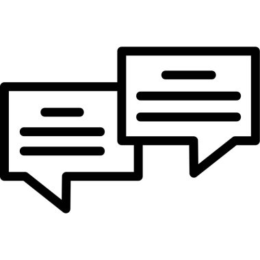 Sohbet balonu simgesi vektör çizimi çizimi