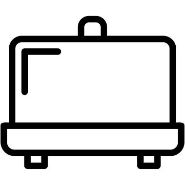 Bavul. Web simgesi basit illüstrasyon