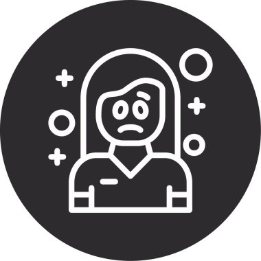 kadın Kullanıcı simgesi, basit vektör çizim