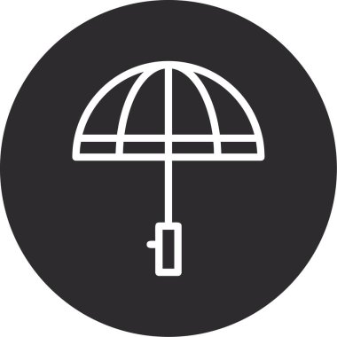 şemsiye simgesi vektör illüstrasyonu