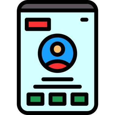 Cep telefonu simgesi, vektör illüstrasyonu