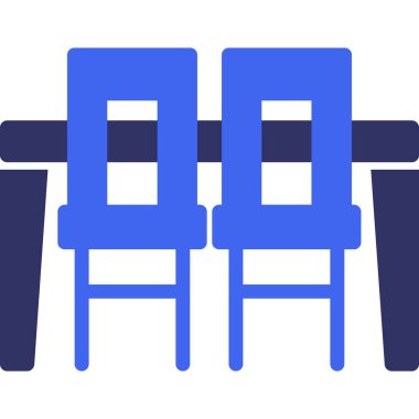 Sandalyeler. Web simgesi basit illüstrasyon