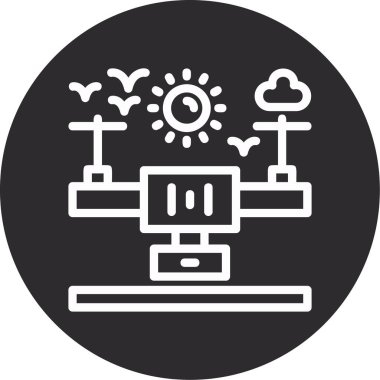 Modern simgenin vektör illüstrasyonu