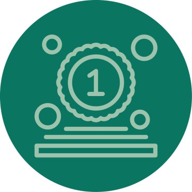 Bir numaralı simge, vektör illüstrasyonu