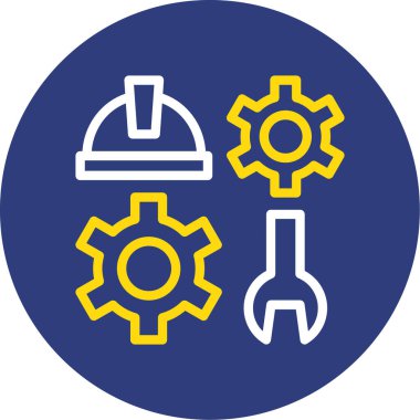 dişli ve araçlar simge vektör illüstrasyonu