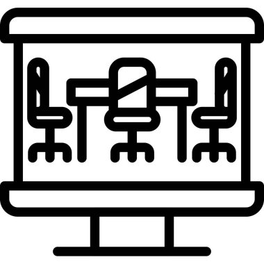 Sandalye. Web simgesi basit illüstrasyon