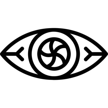 İnsan gözü ikonu. Beyaz arkaplanda izole edilmiş web tasarımı için insan gözü ikonu ana hatları