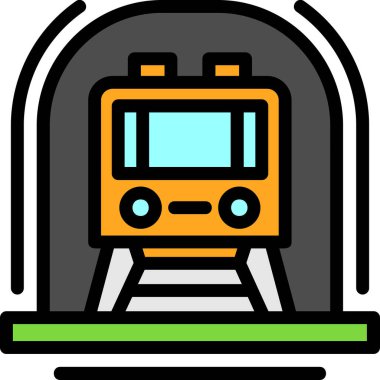 tren. Web simgesi basit illüstrasyon