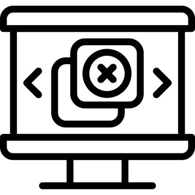 Bilgisayar. Web simgesi basit tasarım