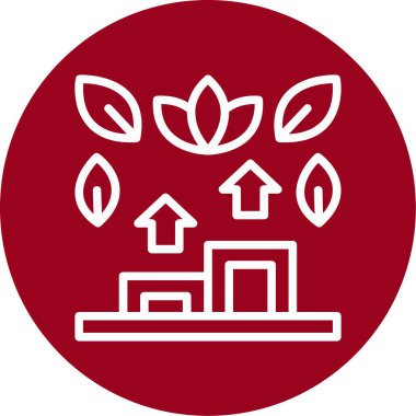 Bitki modern simgesinin vektör illüstrasyonu