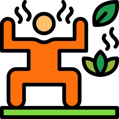 Isınan adam ısınma simgesi