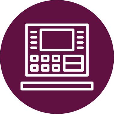 Eşsiz Hesap Makinesi Vektör Satır Simgesi