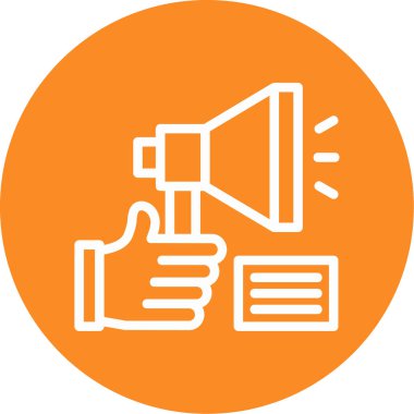 Duyuru simgesi vektör illüstrasyonu