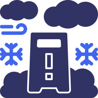 Bir kış simgesinin vektör illüstrasyonu