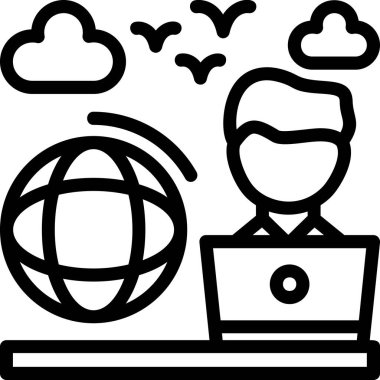 bulut genel internet simgesi