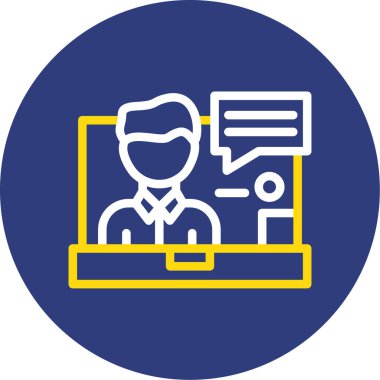 Dizüstü bilgisayar simgesi vektör çizimi