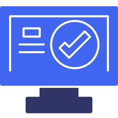Tamam. Web simgesi basit illüstrasyon
