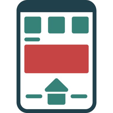 Akıllı telefon. Web simgesi basit illüstrasyon