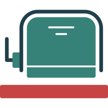 Tost makinesi. Web simgesi basit illüstrasyon