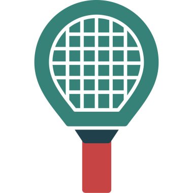 Tenis raketi ikonu. vektör illüstrasyonu