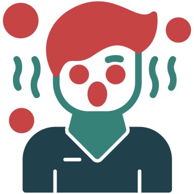 Soğuk algınlığı ikonu düz stil