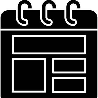 Takvim. Web simgesi basit illüstrasyon