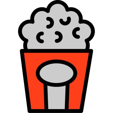 Patlamış mısır patlamış mısırı simgesi - taslak biçiminde