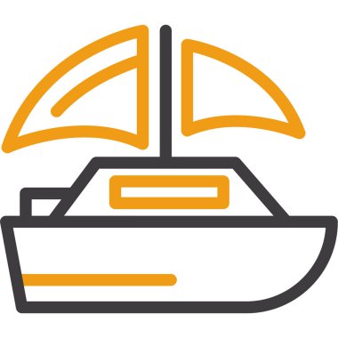 Tekne. Web simgesi basit illüstrasyon