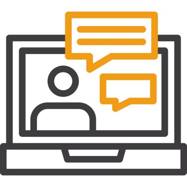 Konuş. Web simgesi basit illüstrasyon