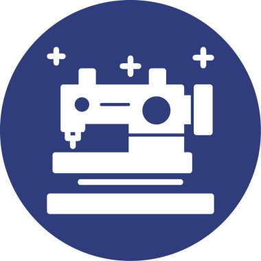 Dikiş Makinası Kabartma Çemberi, Vektör İllüstrasyonu