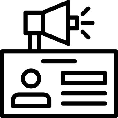 Konuşmacı. Web simgesi basit illüstrasyon