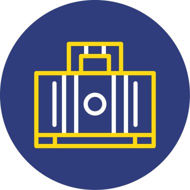 Çanta simgesinin vektör illüstrasyonu