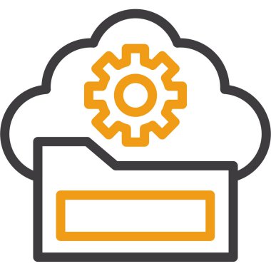 veri depolama simgesi. Web için veri depolama vektör simgesinin özet çizimi