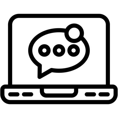 Sohbet simgesi, vektör çizimi