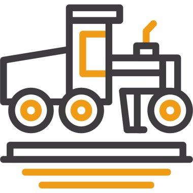 Traktör ikon vektör illüstrasyonu