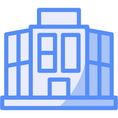 Fabrika binası. Web simgesi basit illüstrasyon