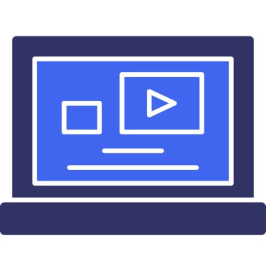 video simgesi, vektör illüstrasyonu