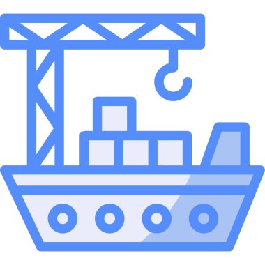 Gemi simgesi vektör illüstrasyonu