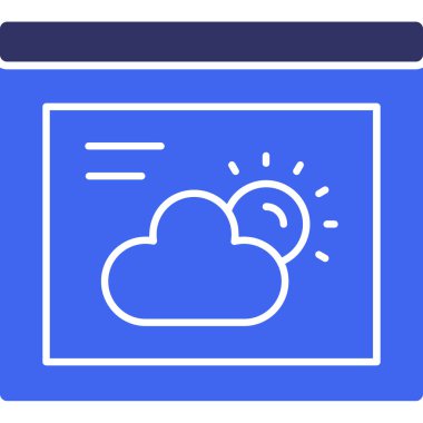 veri bulutu. Web simgesi basit illüstrasyon