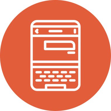 Cep telefonu simgesinin vektör illüstrasyonu