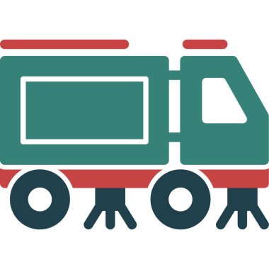 Kamyon. Web simgesi vektör illüstrasyonu