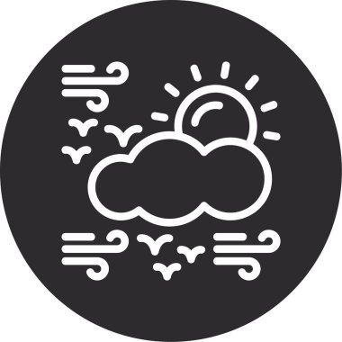 Bulut simgesi vektör illüstrasyonu