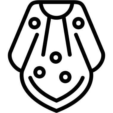 Kumaş giysi moda simgesi ana hatlarıyla