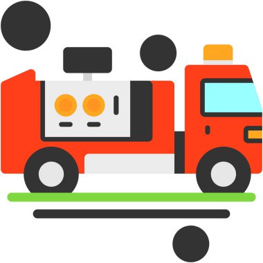 Yangın musluğu yangın ikonu düz stil