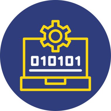 Dizüstü bilgisayar simgesi vektör çizimi