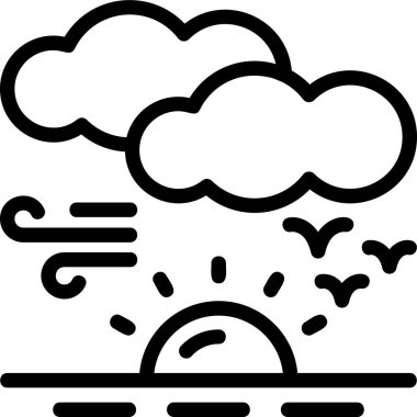 Bulut. Web simgesi basit illüstrasyon