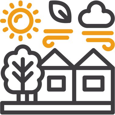 Hava durumu simgesi, vektör illüstrasyonu