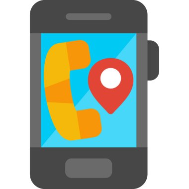 gps düz vektör simgesi